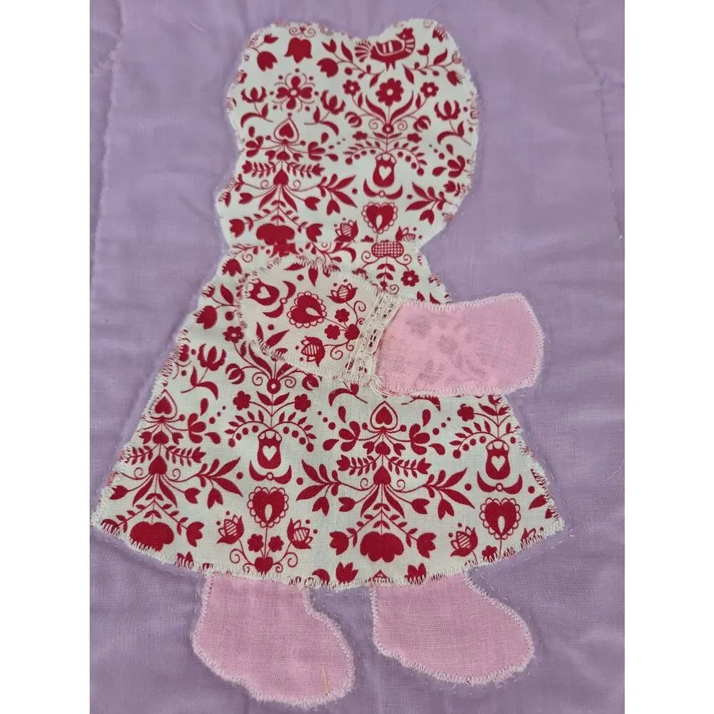 Vintage Cutter Quilt Piece 12” x 12” Sunbonnet Sue & Overall Sam Paisley R Dress